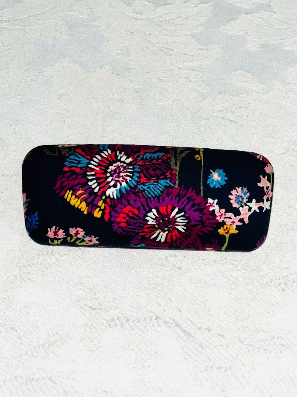 Vera Bradley Midnight Wildflowers Glasses Fabric Hard Case - retired print